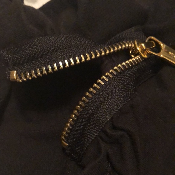 Michael Kors Black w/Gold Zippers Top Size XL - Picture 5 of 8